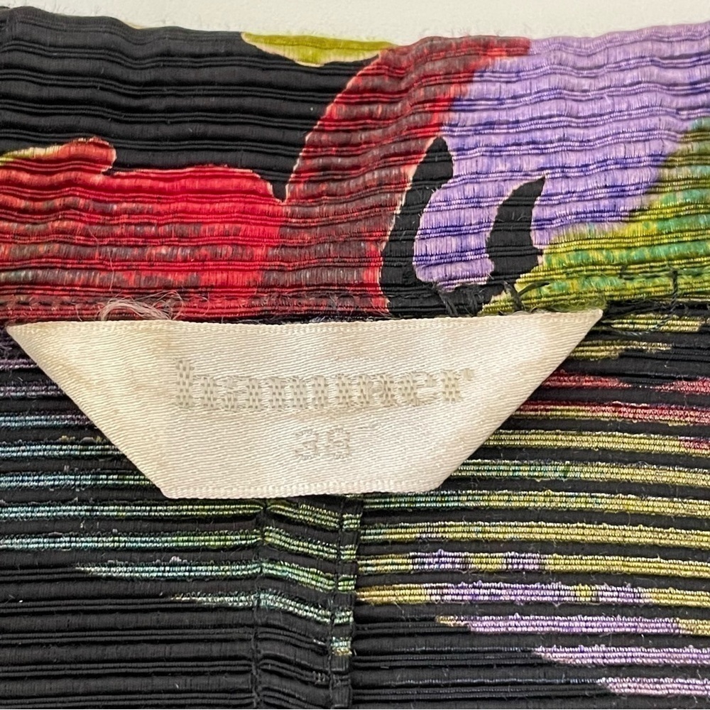 Vintage 90s Hammer Colorful Textured Blazer Jacket Rayon Cotton Modal EU 38 - Picture 15 of 16